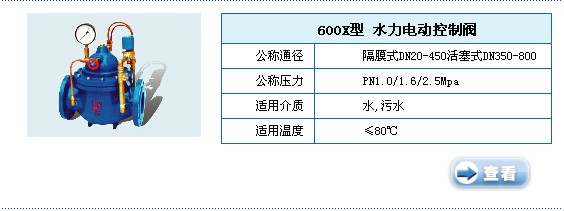 600X水力控制阀