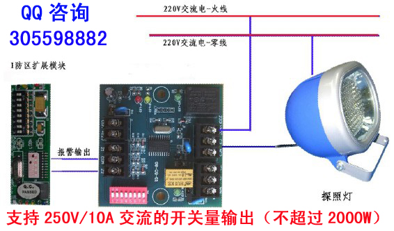 周界报警强电灯光联动模块批发