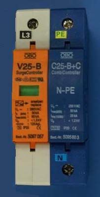 德国OBO防雷器，V25-B/1+NPE，V25-B/2