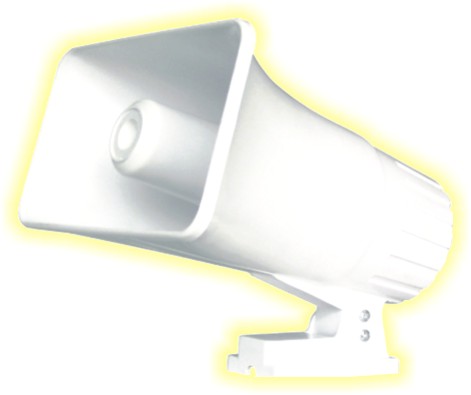 公共广播系统室外防水号角喇叭，功率大小可选