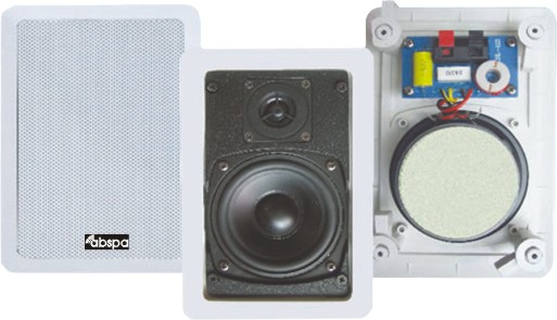 长方形喷塑钢网墙壁嵌入式喇叭