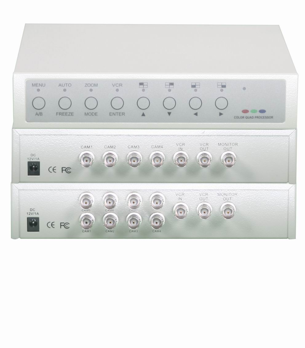 彩色全实时四/八画面分割器