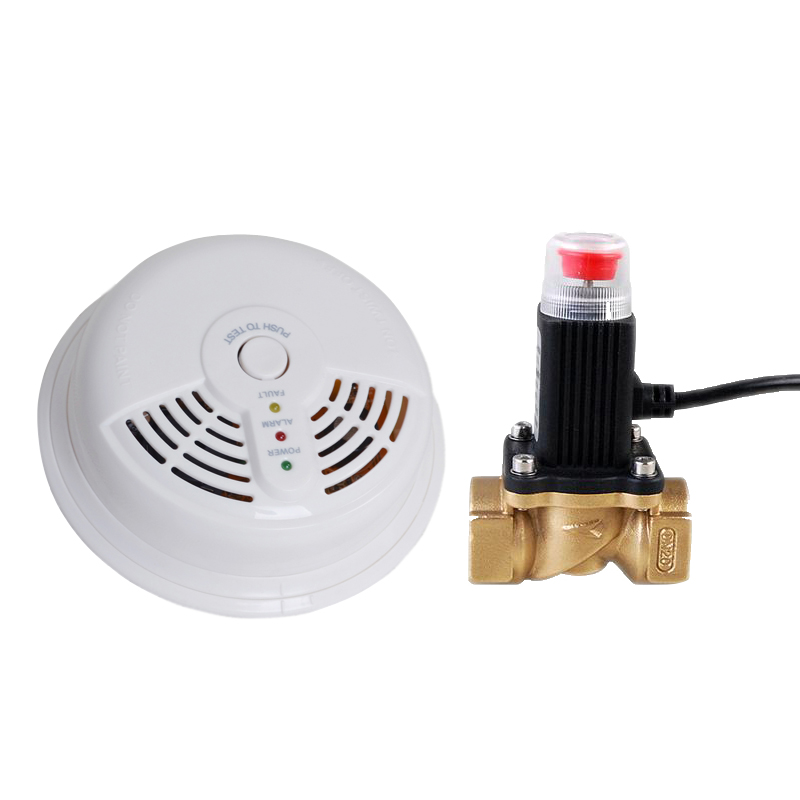高档小区专用吸顶式燃气报警器联动电磁阀厂家/燃气电磁阀