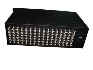 机架式4U机箱16进64出视频分配器/16分64视频分配器增益放大