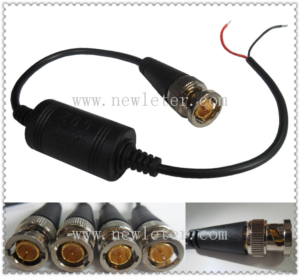 监控行业最新款真正意义的全铜BNC头的防水型双绞线传输器