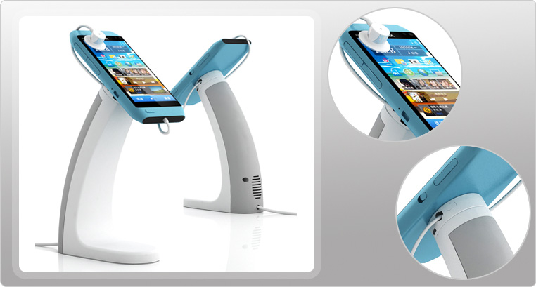 开放式手机体验展柜柜台手机摘机系统手机防盗报警器