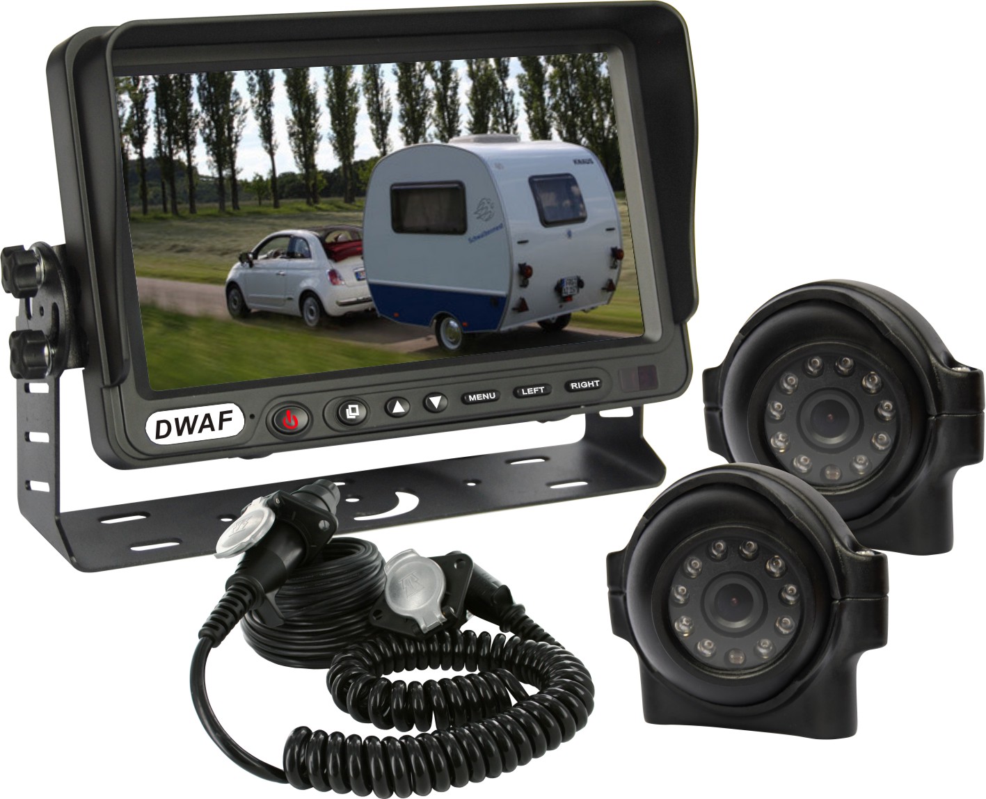 拖挂式房车安全后视监控系统