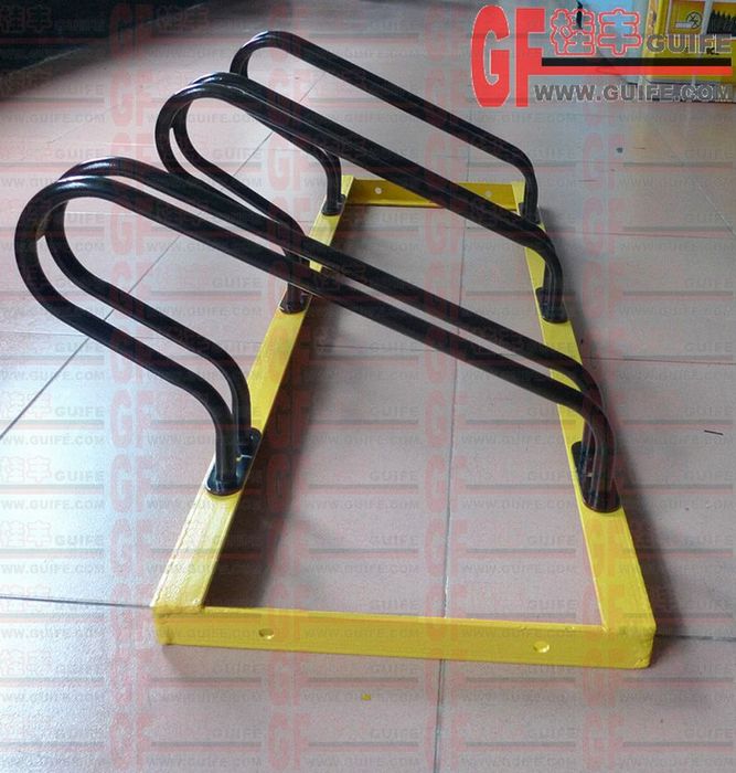 自行车停车位规划安装卡位式自行车摆放架