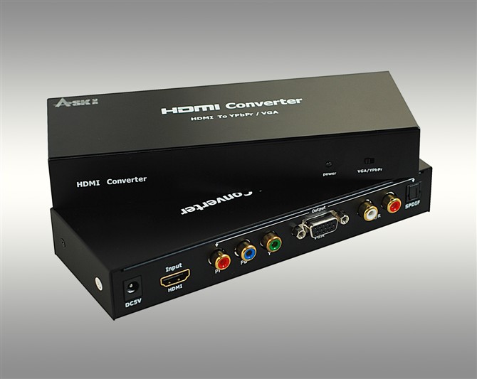HDMI转VGA+色差转换器