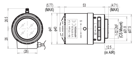 13VG2812ASII外観図