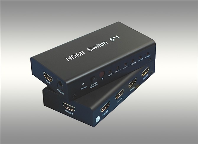 HDMI切换器五切一，HDMI切换器五进一出