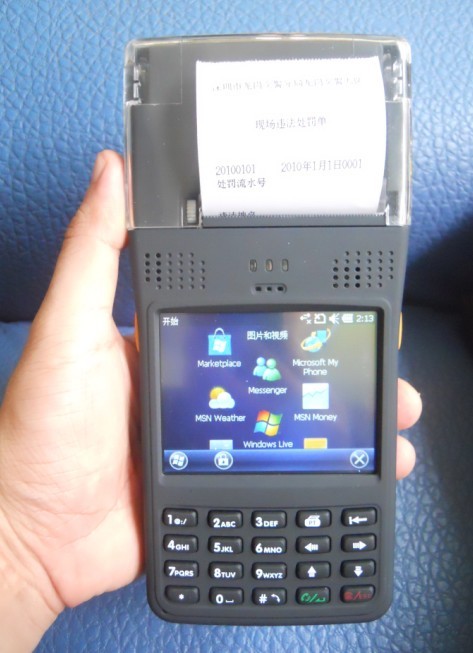 手持智能PDA带打印 扫描 拍照功能