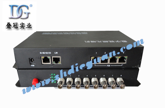 8路视频1路数据10M网络数字光端机