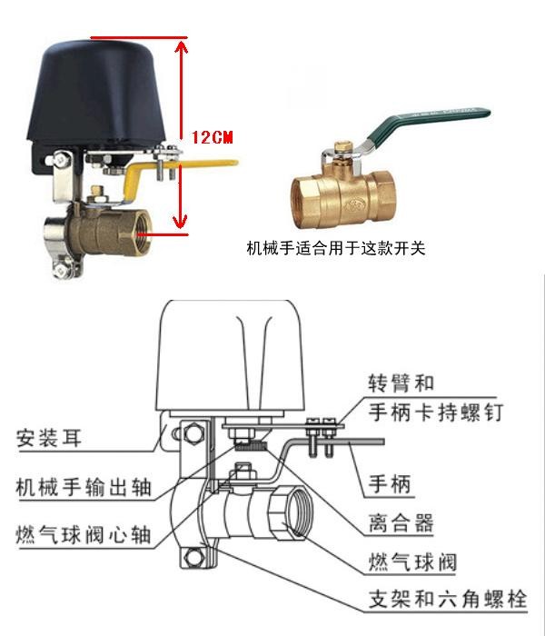 天然气安全阀 燃气机械手SS2015 智能家居的安全机械阀门