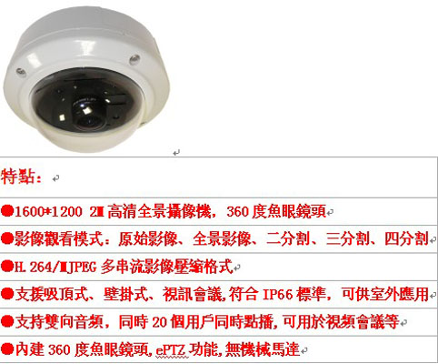 高清全景防爆攝像機
