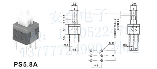 5.8*5.8自锁开关