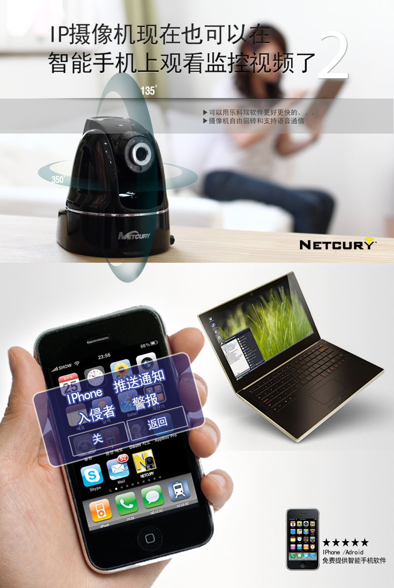 乐科瑞netcury网络摄像机