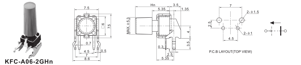 KFC-A06-2GHn轻触开关