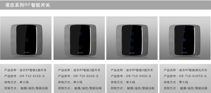 遥控开关 RF智能开关 触摸开关 凌志系列