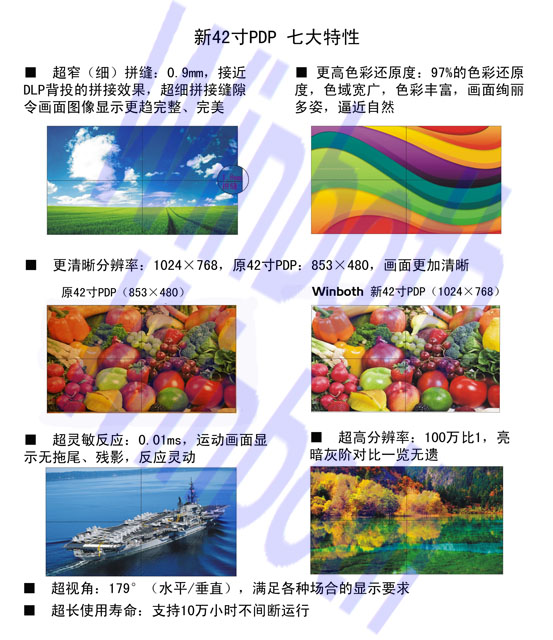 42寸等离子拼接墙