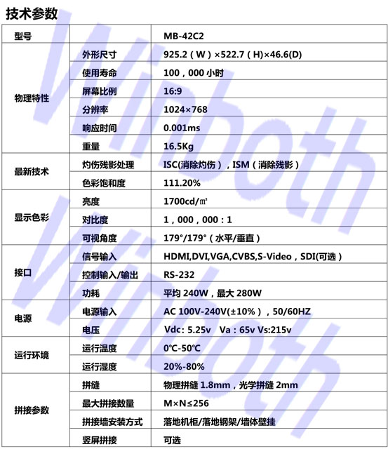 42寸等离子拼接显示器