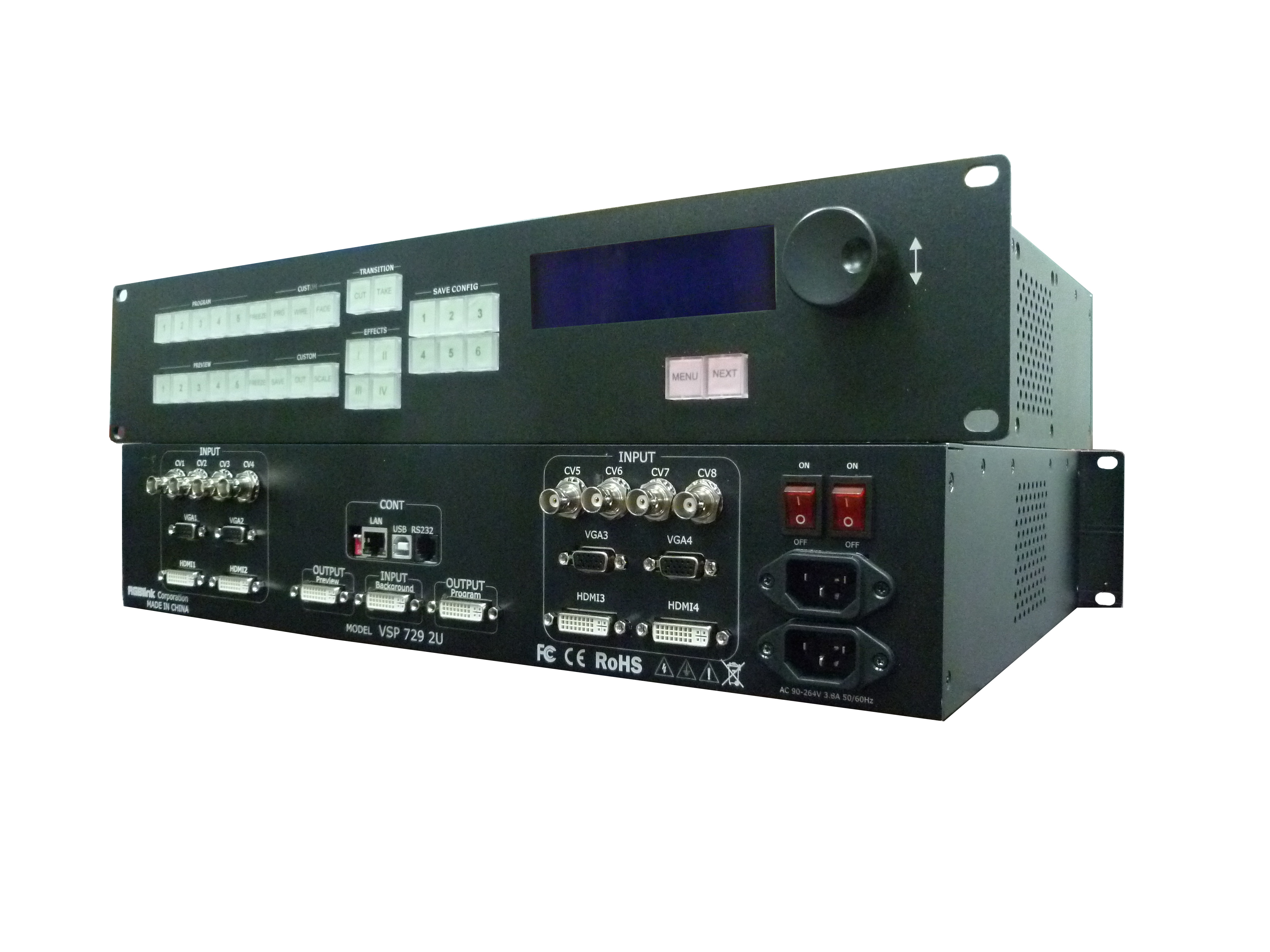 厦门视城VSP628可换入输出添加字幕视频处理器