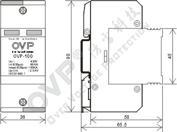 OVP-B级电源防雷器尺寸