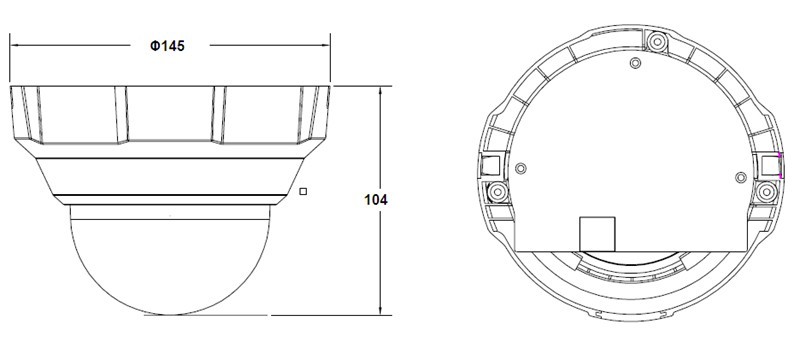 720P CMOS网络高清红外半球摄像机VG9202C-MPC-WDRD系列