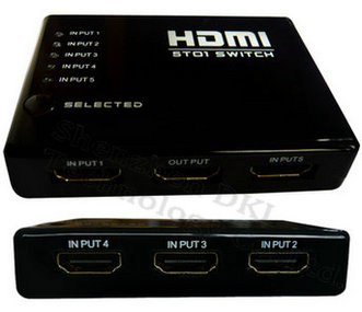 HDMI切换器5切1胶壳