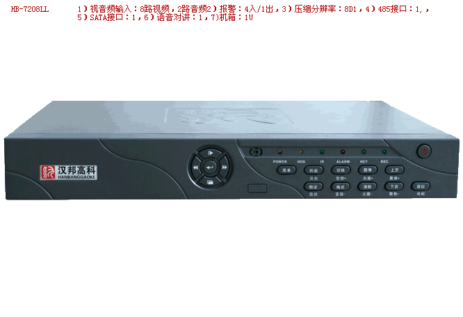 汉邦高清硬盘录像机16路高清