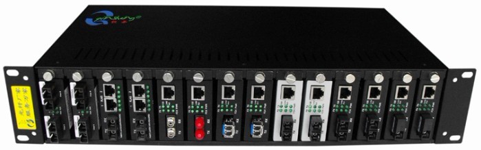 14槽台式收发器机架，台式收发器机箱