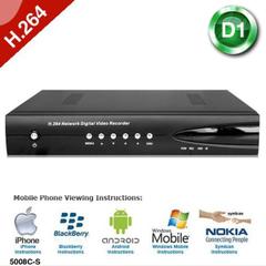 H.264 4路硬盘录像机DVR 4路D1录像音频 全实时监控 自带域名