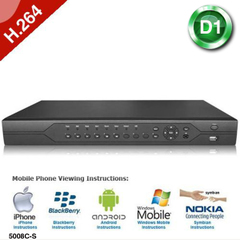 4路高清硬盘录像机 H.264DVR 双硬盘 支持报警及3GWIFI 手机监控