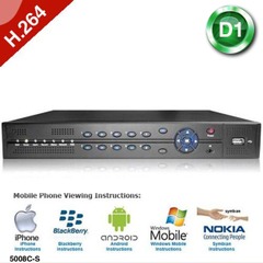 DVR>嵌入式4路全实时D1硬盘录像机/H.264监控/手机网络/D1回放