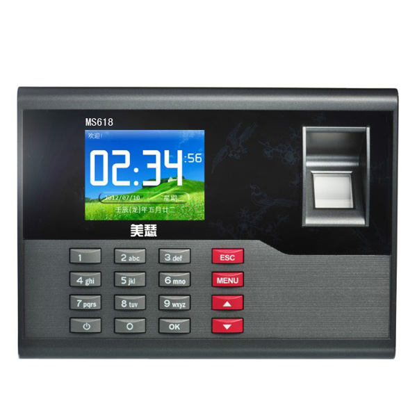 美瑟MS618考勤机/支持指纹ID卡考勤/2.8寸TFT彩屏