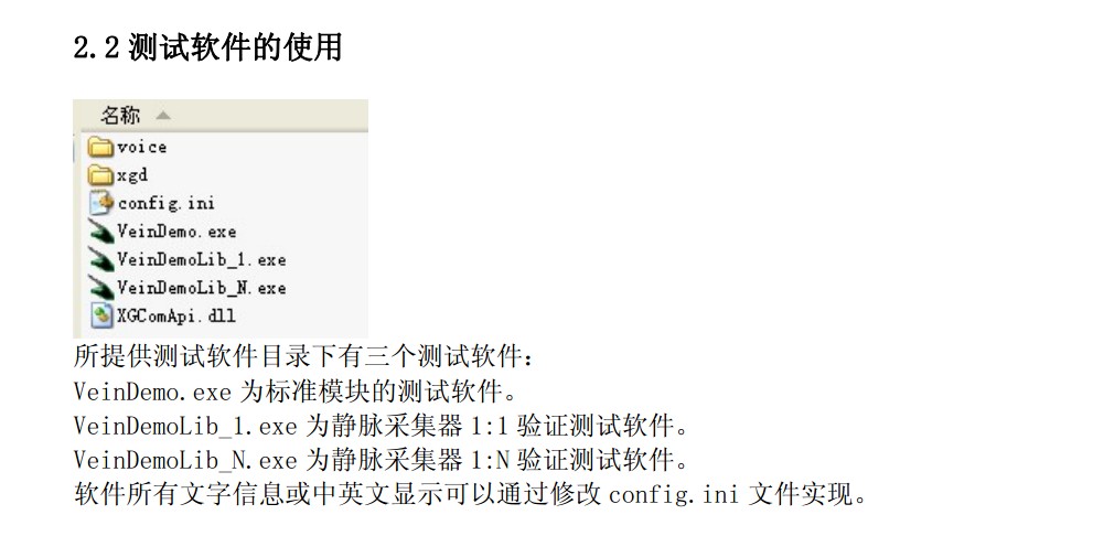 供应指静脉模块