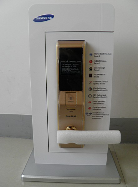 金色三星指纹锁大锁体