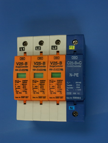 OBO电源防雷器-V25-B+C/3+NPE-FS浪涌保护器