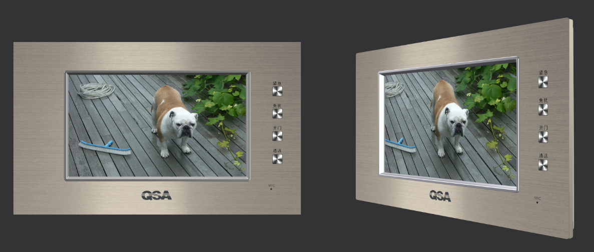 求实彩色可视对讲分机.