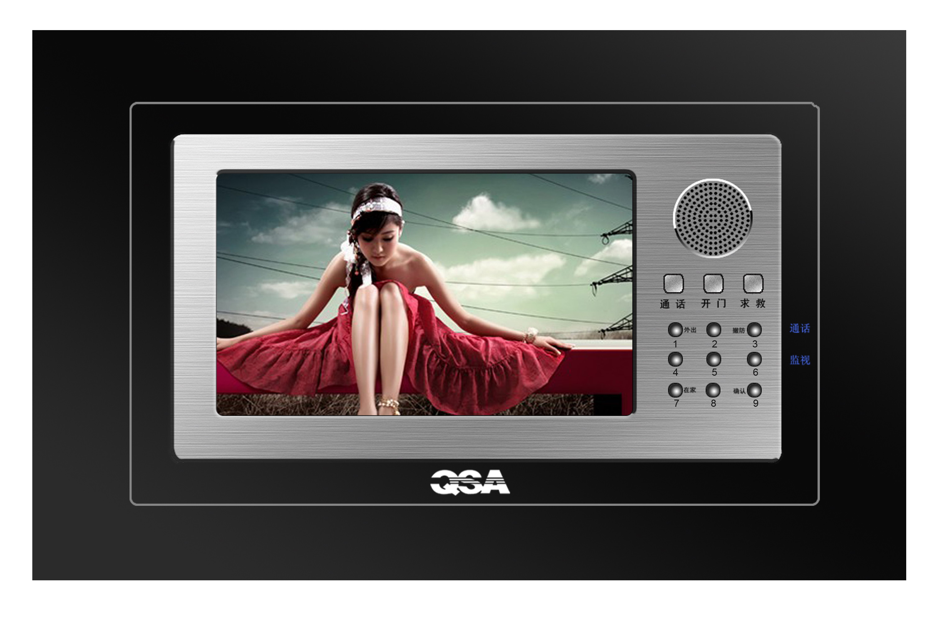 求实彩色可视对讲分机...