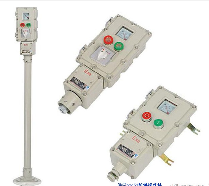 不锈钢304操作柱，LCZ防爆操作柱 室外IIC防爆操作柱