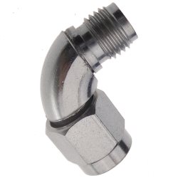 18GHz SMA(M)-SMA(F) 50Ω Radius Swept R/A Adapter/Stainless Steel