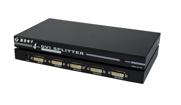 4口DVI分配器奋劲工厂/DVI1分4分频器
