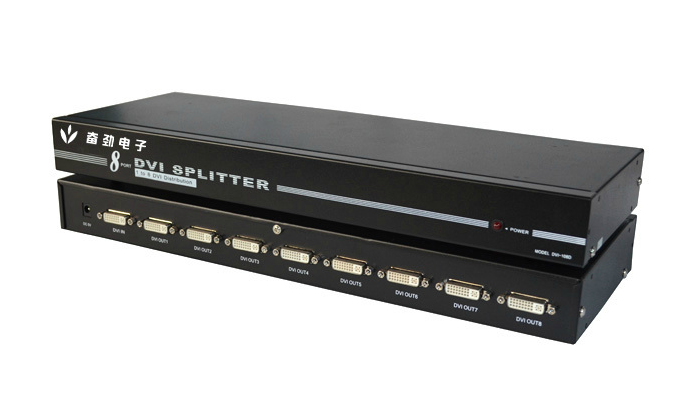 上机柜奋劲8口DVI分配器工程款/DVI1分8分配器