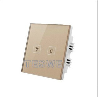 感应触摸单火线86型单控二开