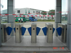 浙江小区专用高档翼闸批发带彩色灯光效果