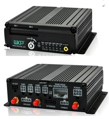 功能型4路双SD卡车载录像机