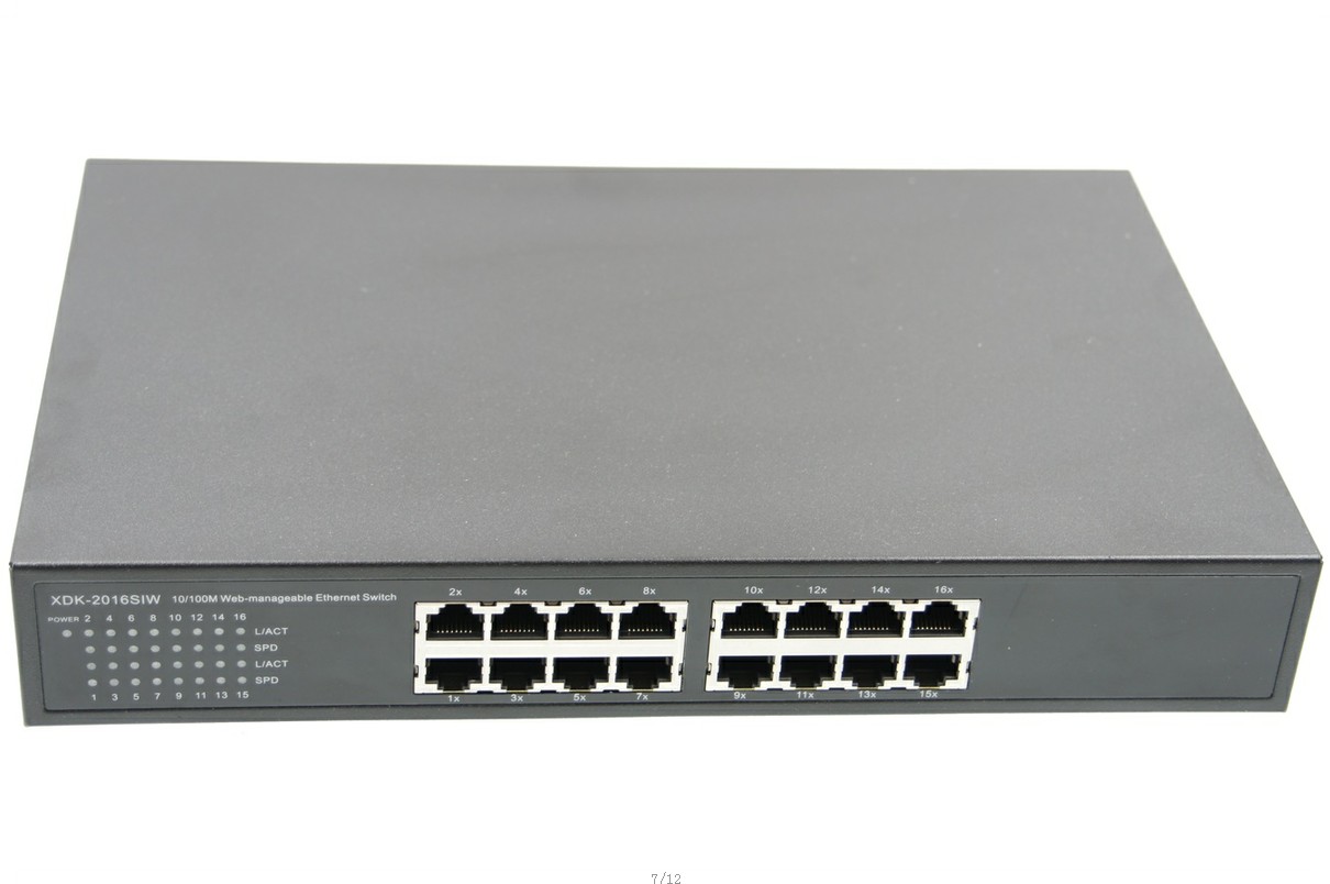 16口百兆交换机，VLAN / WEB，厂家供应