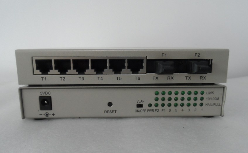 百兆二光/六电交换机
