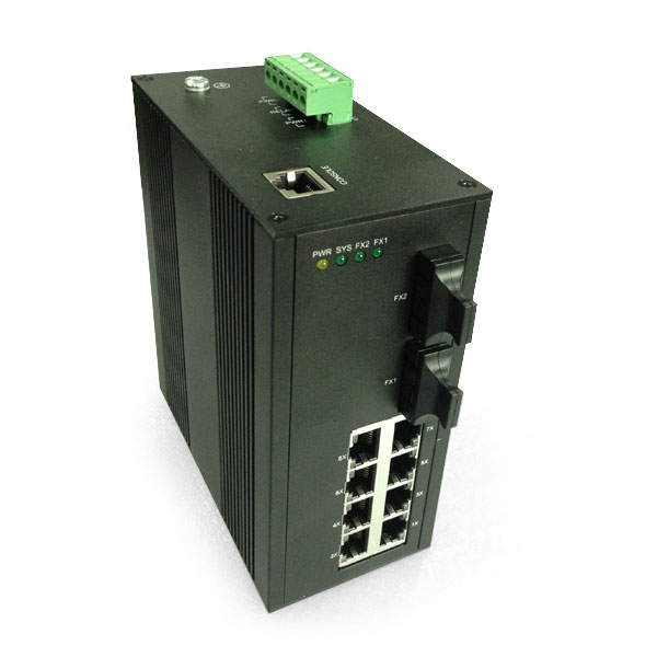 百兆二光/八电工业级以太网交换机